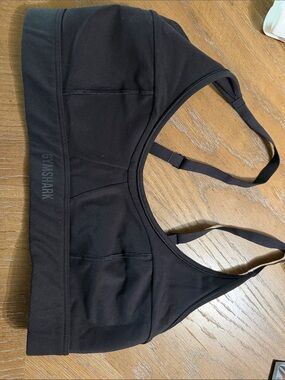 Gymshark Black Minimalist Strappy Sports Bra